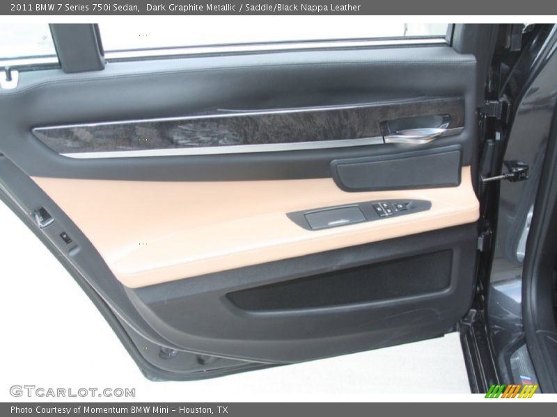 Dark Graphite Metallic / Saddle/Black Nappa Leather 2011 BMW 7 Series 750i Sedan