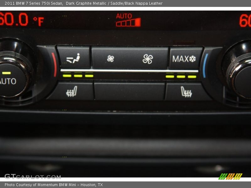 Dark Graphite Metallic / Saddle/Black Nappa Leather 2011 BMW 7 Series 750i Sedan