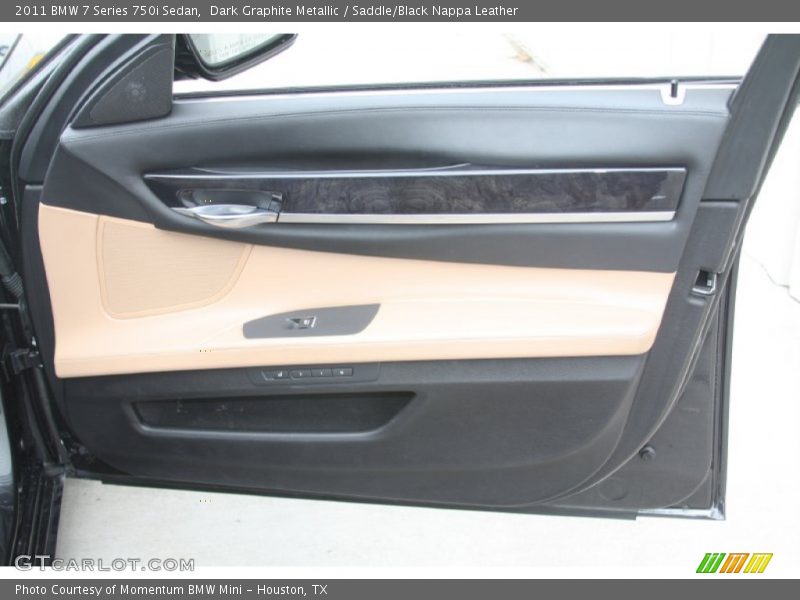 Dark Graphite Metallic / Saddle/Black Nappa Leather 2011 BMW 7 Series 750i Sedan