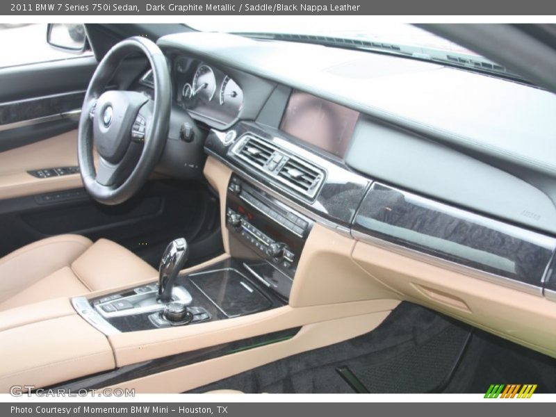 Dark Graphite Metallic / Saddle/Black Nappa Leather 2011 BMW 7 Series 750i Sedan