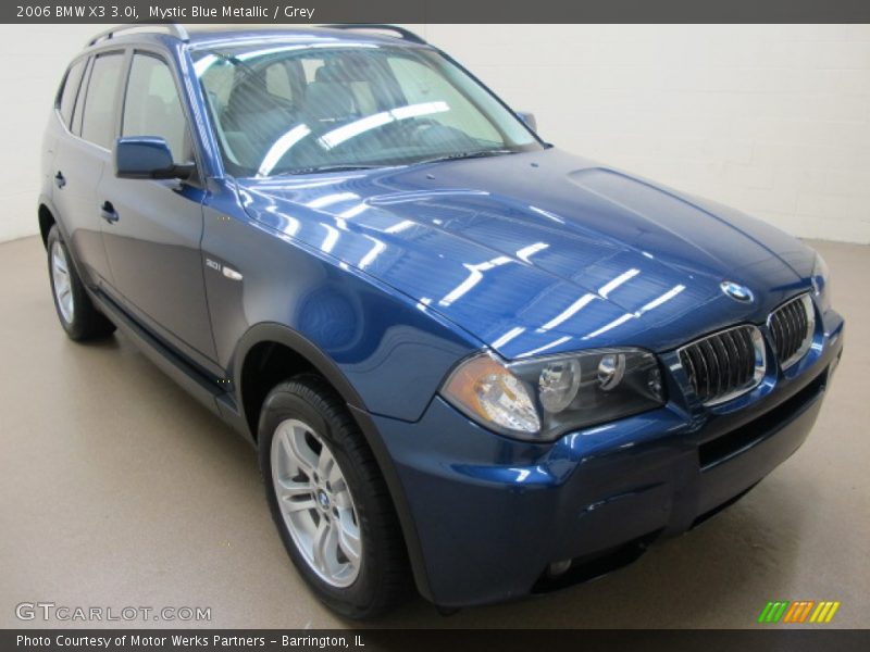 Mystic Blue Metallic / Grey 2006 BMW X3 3.0i