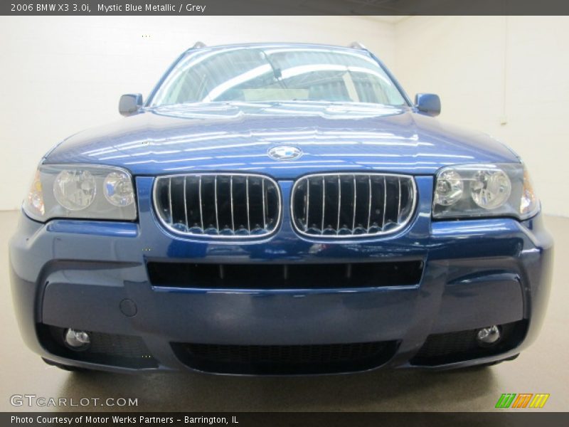 Mystic Blue Metallic / Grey 2006 BMW X3 3.0i