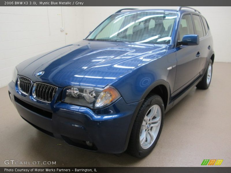 Mystic Blue Metallic / Grey 2006 BMW X3 3.0i