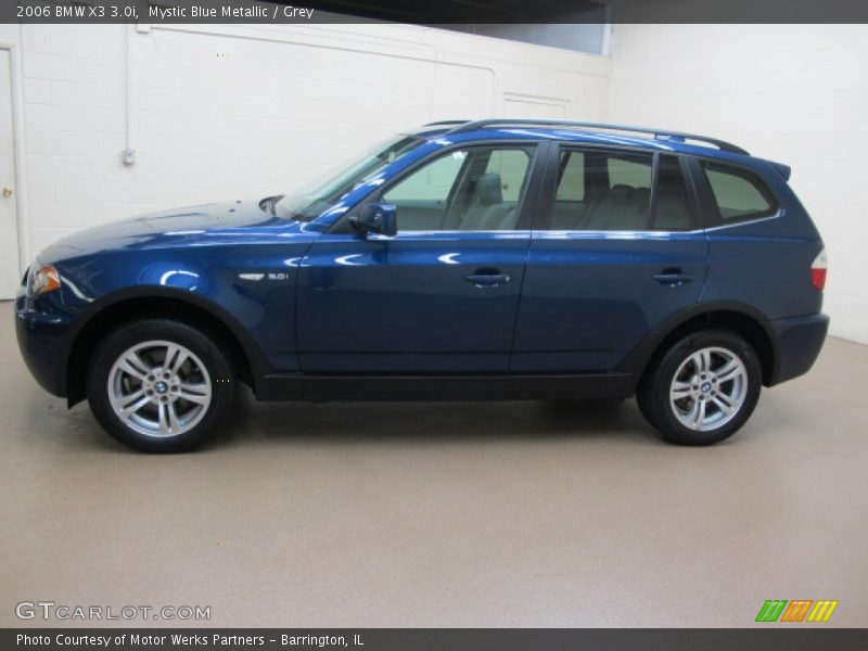 Mystic Blue Metallic / Grey 2006 BMW X3 3.0i