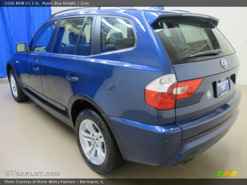 Mystic Blue Metallic / Grey 2006 BMW X3 3.0i