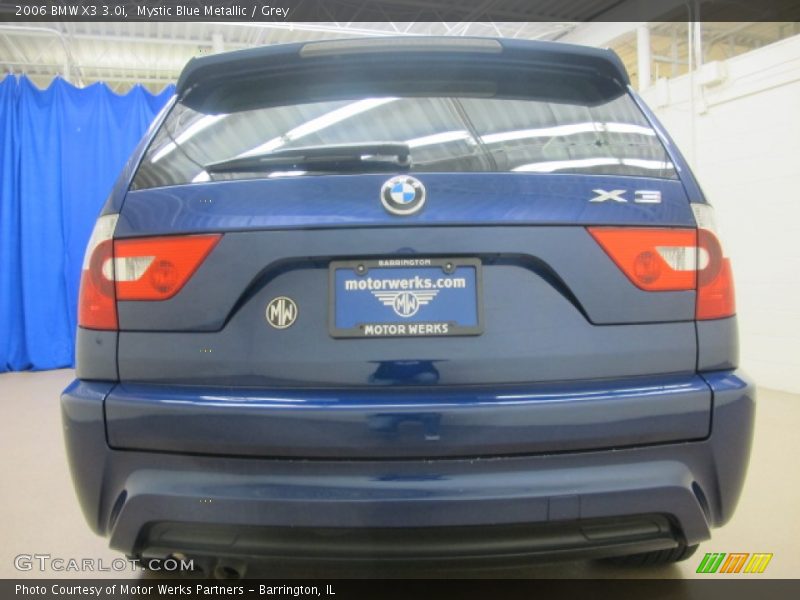 Mystic Blue Metallic / Grey 2006 BMW X3 3.0i