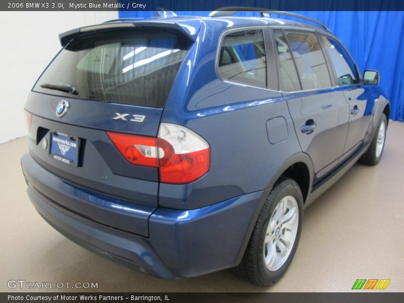 Mystic Blue Metallic / Grey 2006 BMW X3 3.0i