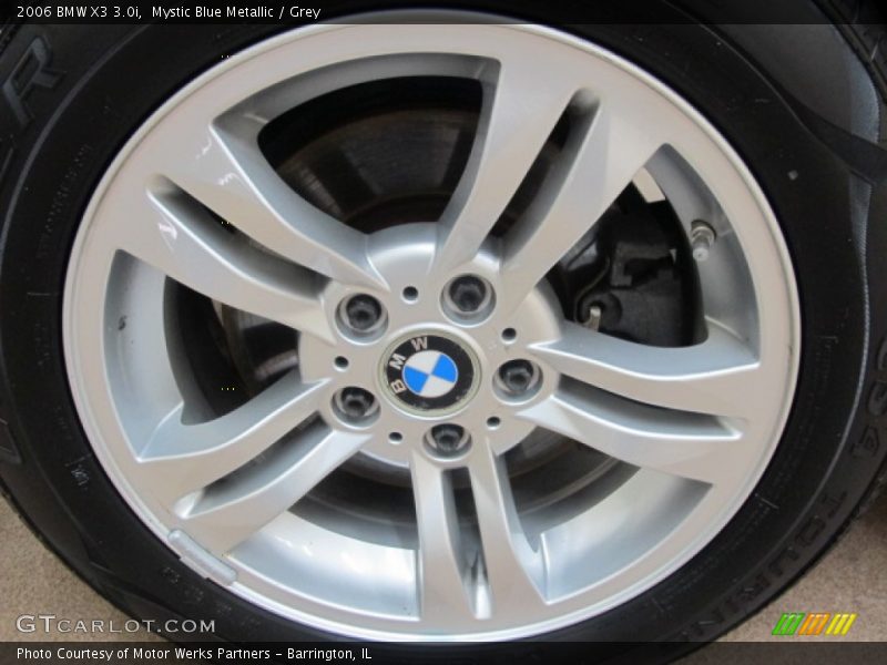 Mystic Blue Metallic / Grey 2006 BMW X3 3.0i