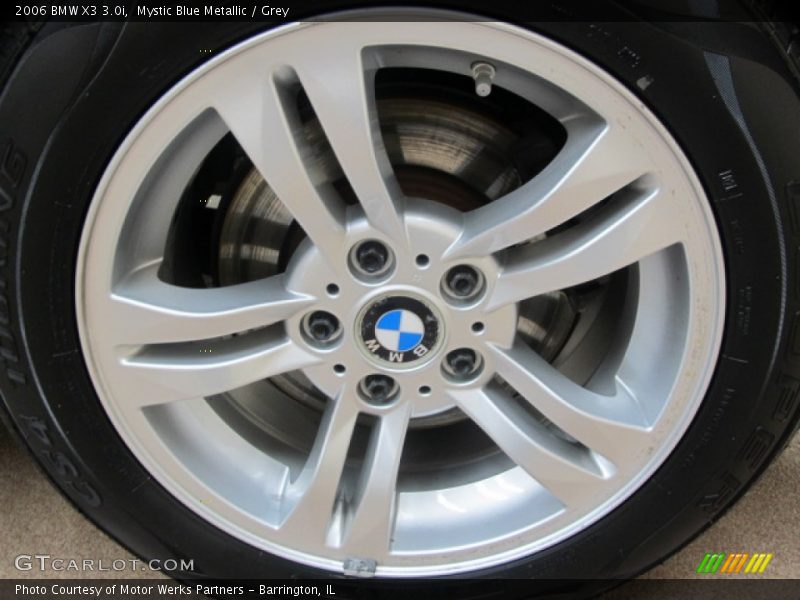 Mystic Blue Metallic / Grey 2006 BMW X3 3.0i