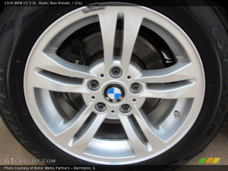 Mystic Blue Metallic / Grey 2006 BMW X3 3.0i