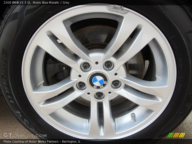 Mystic Blue Metallic / Grey 2006 BMW X3 3.0i