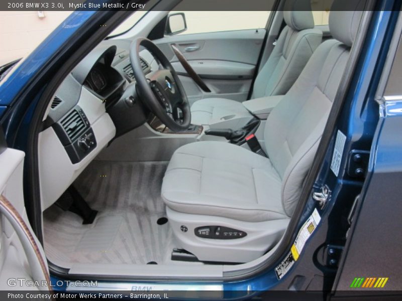 Mystic Blue Metallic / Grey 2006 BMW X3 3.0i