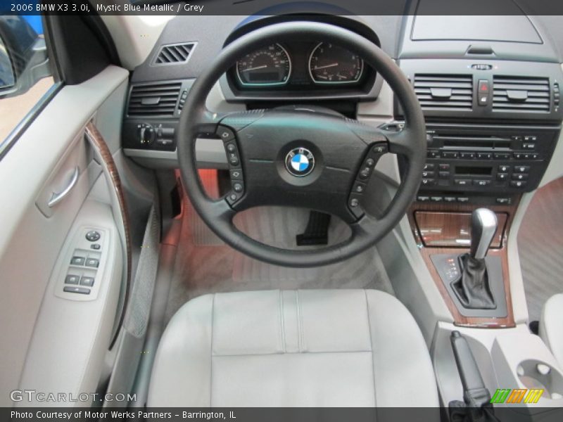 Mystic Blue Metallic / Grey 2006 BMW X3 3.0i