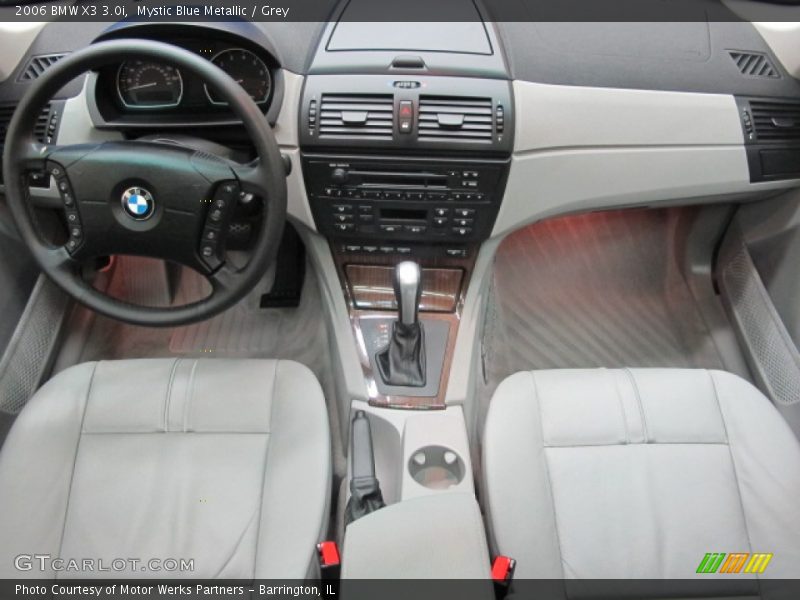 Mystic Blue Metallic / Grey 2006 BMW X3 3.0i