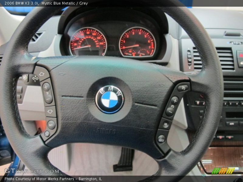 Mystic Blue Metallic / Grey 2006 BMW X3 3.0i