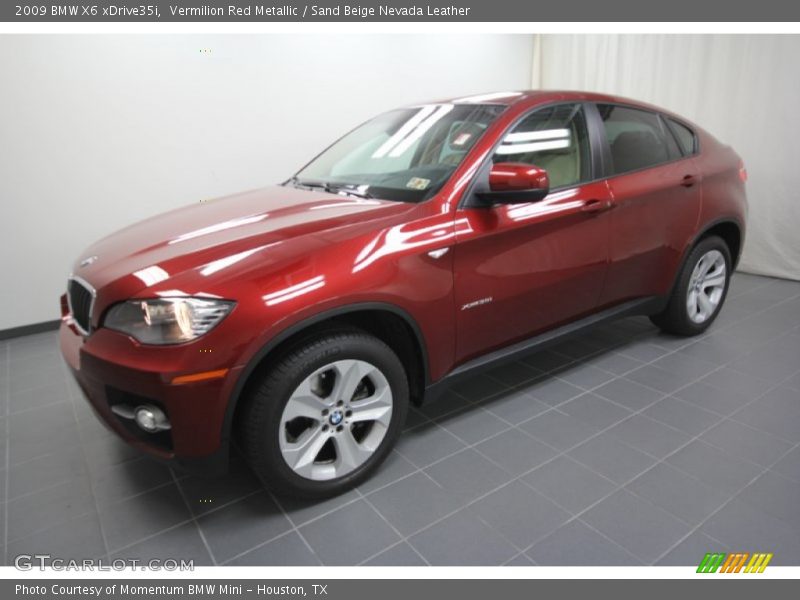 Vermilion Red Metallic / Sand Beige Nevada Leather 2009 BMW X6 xDrive35i