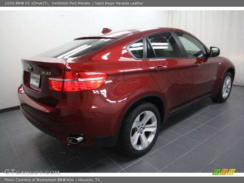 Vermilion Red Metallic / Sand Beige Nevada Leather 2009 BMW X6 xDrive35i