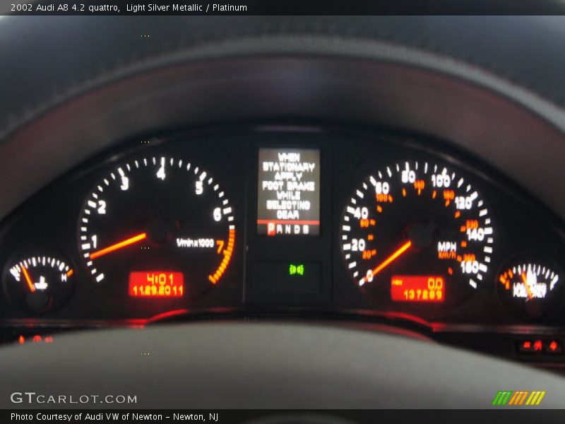 Light Silver Metallic / Platinum 2002 Audi A8 4.2 quattro