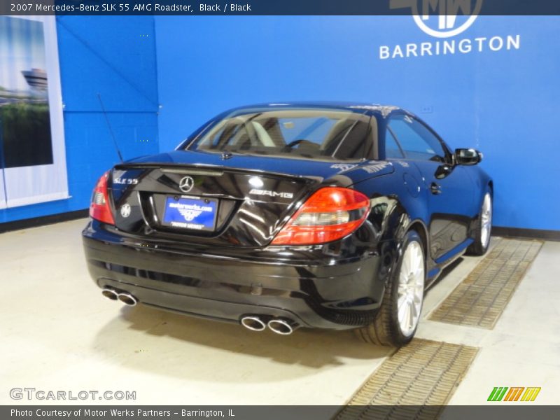Black / Black 2007 Mercedes-Benz SLK 55 AMG Roadster