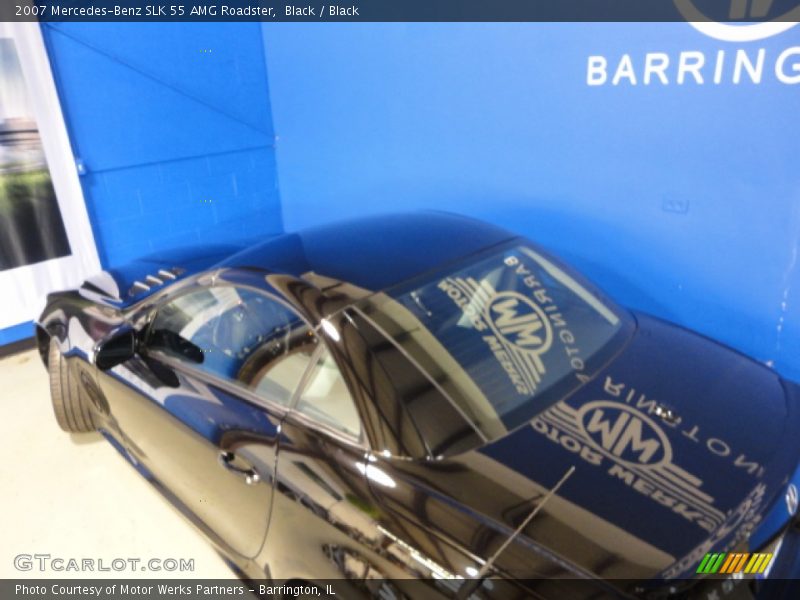Black / Black 2007 Mercedes-Benz SLK 55 AMG Roadster