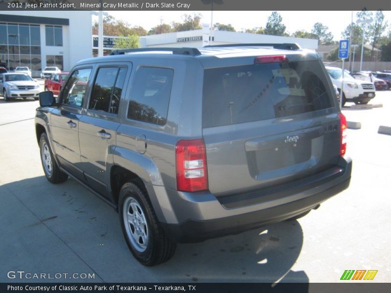 Mineral Gray Metallic / Dark Slate Gray 2012 Jeep Patriot Sport