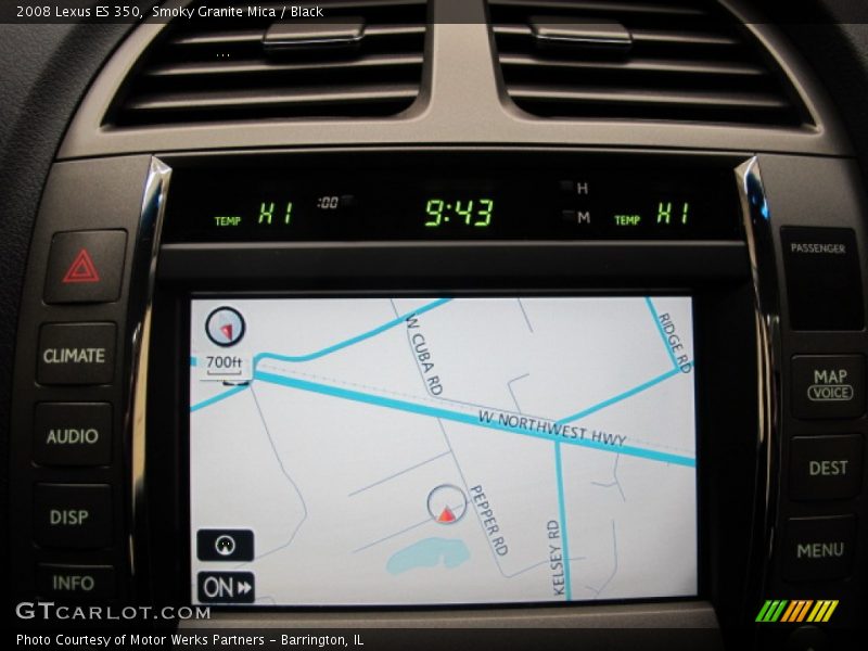Smoky Granite Mica / Black 2008 Lexus ES 350