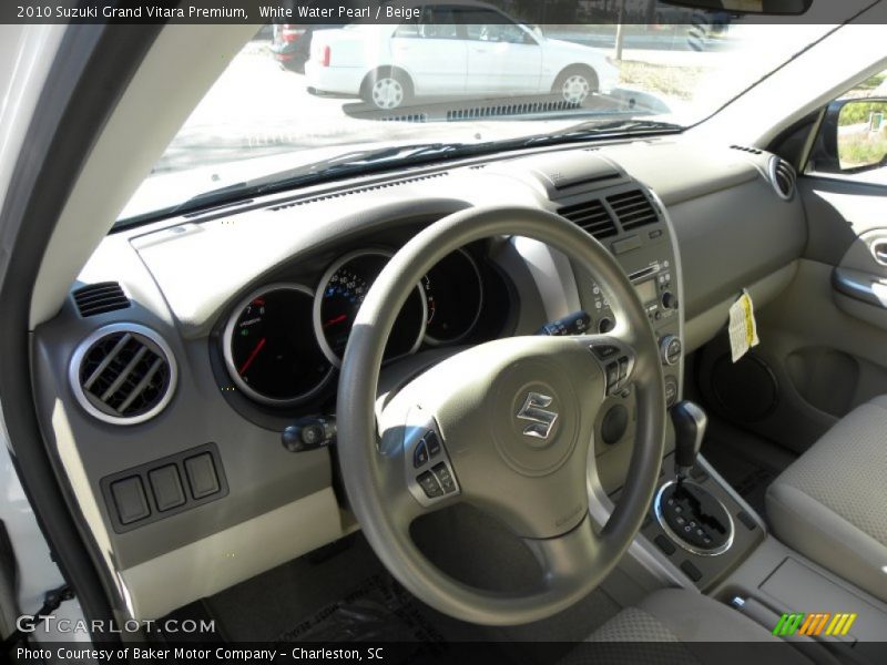 White Water Pearl / Beige 2010 Suzuki Grand Vitara Premium