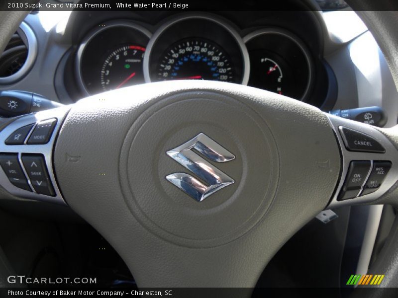 White Water Pearl / Beige 2010 Suzuki Grand Vitara Premium