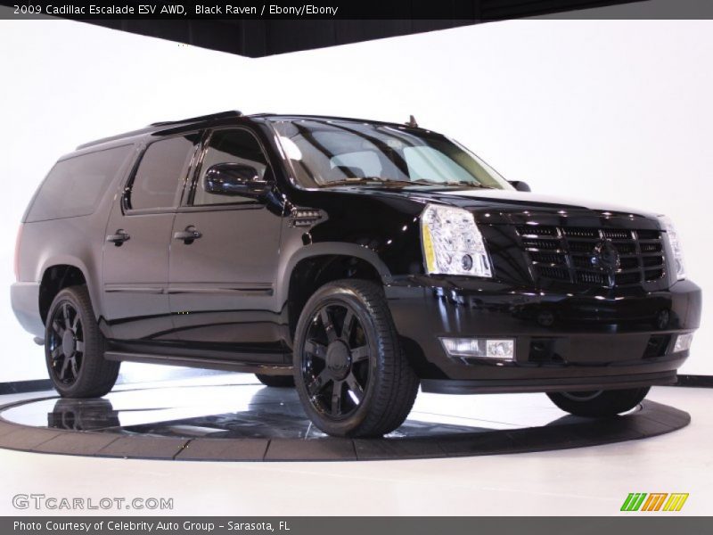 Black Raven / Ebony/Ebony 2009 Cadillac Escalade ESV AWD