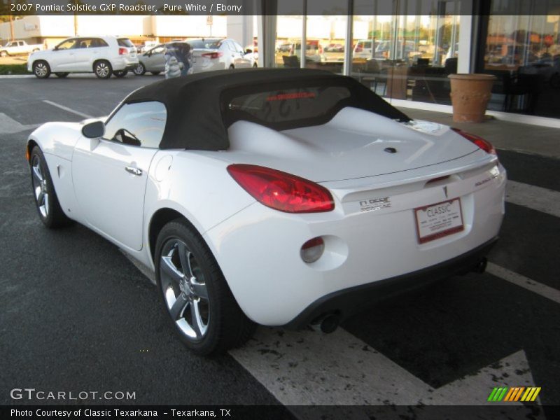 Pure White / Ebony 2007 Pontiac Solstice GXP Roadster