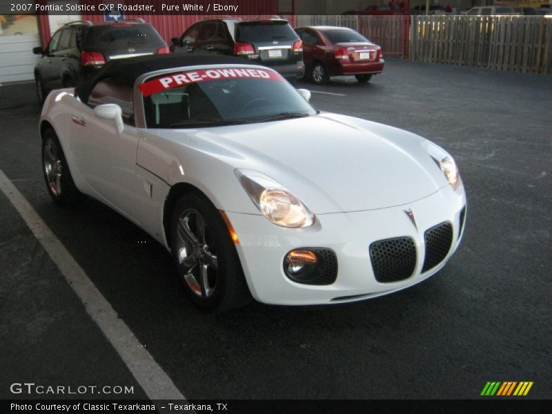 Pure White / Ebony 2007 Pontiac Solstice GXP Roadster