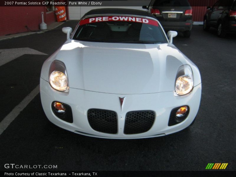 Pure White / Ebony 2007 Pontiac Solstice GXP Roadster