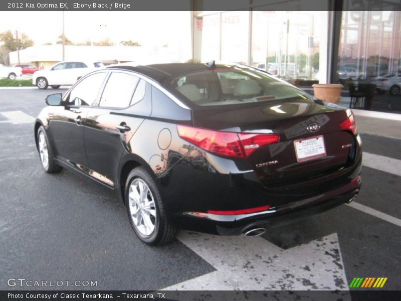 Ebony Black / Beige 2012 Kia Optima EX