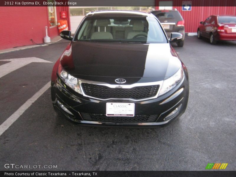 Ebony Black / Beige 2012 Kia Optima EX