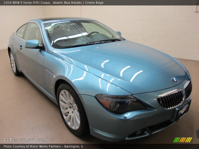 Atlantic Blue Metallic / Creme Beige 2004 BMW 6 Series 645i Coupe