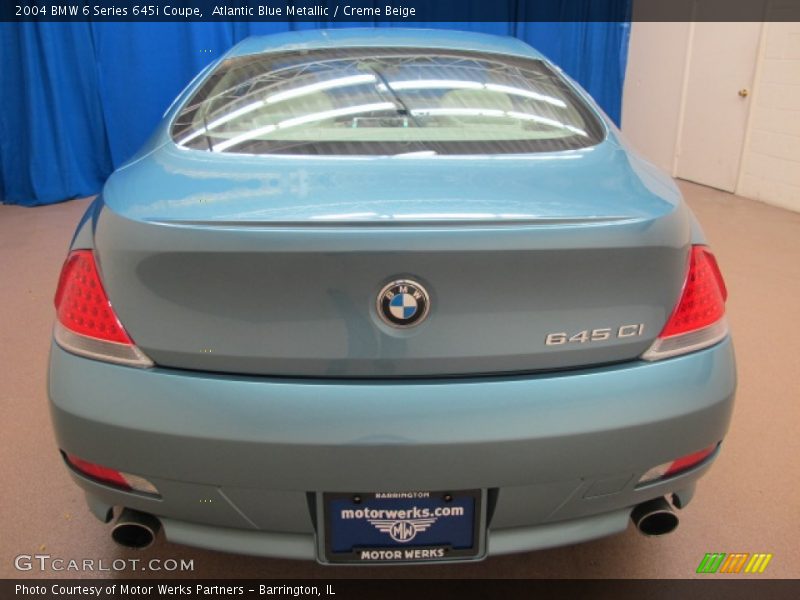 Atlantic Blue Metallic / Creme Beige 2004 BMW 6 Series 645i Coupe