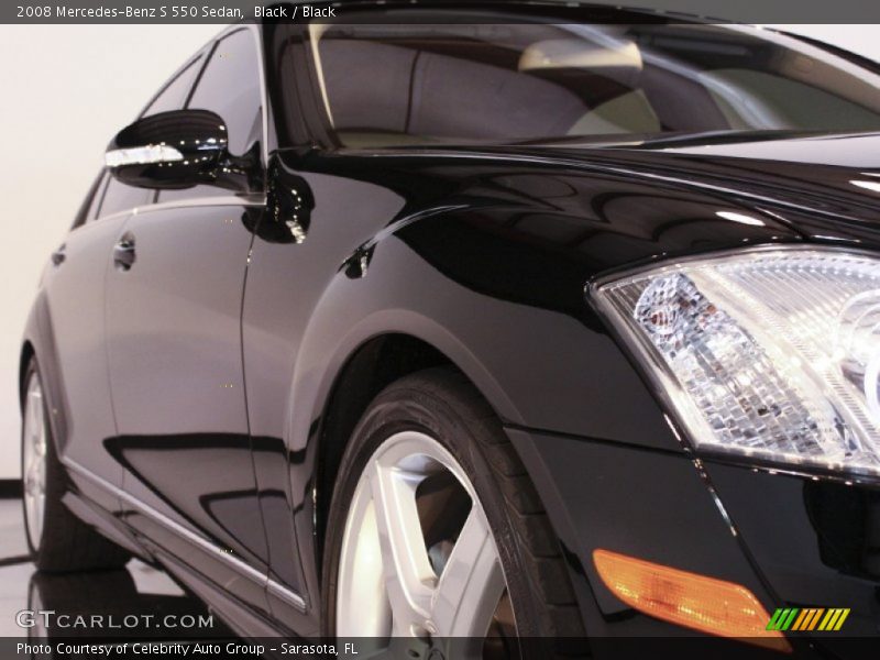 Black / Black 2008 Mercedes-Benz S 550 Sedan