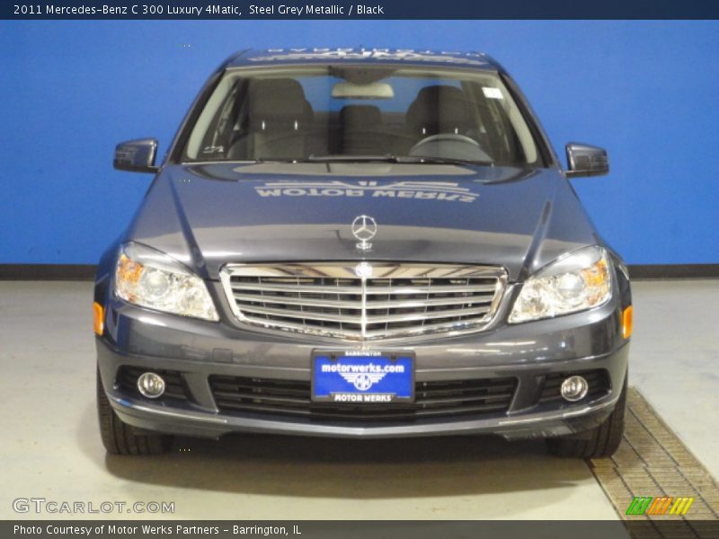 Steel Grey Metallic / Black 2011 Mercedes-Benz C 300 Luxury 4Matic