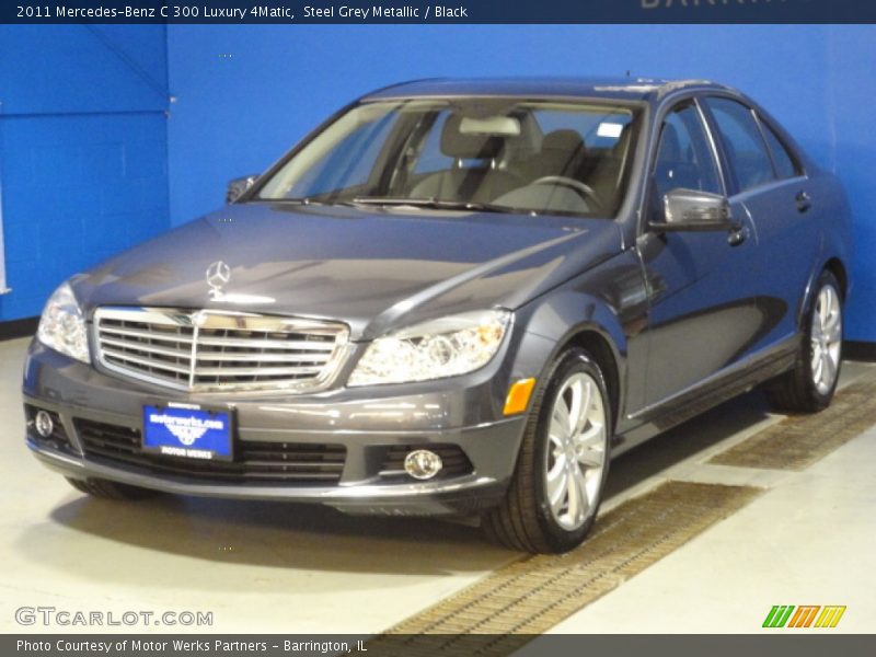 Steel Grey Metallic / Black 2011 Mercedes-Benz C 300 Luxury 4Matic