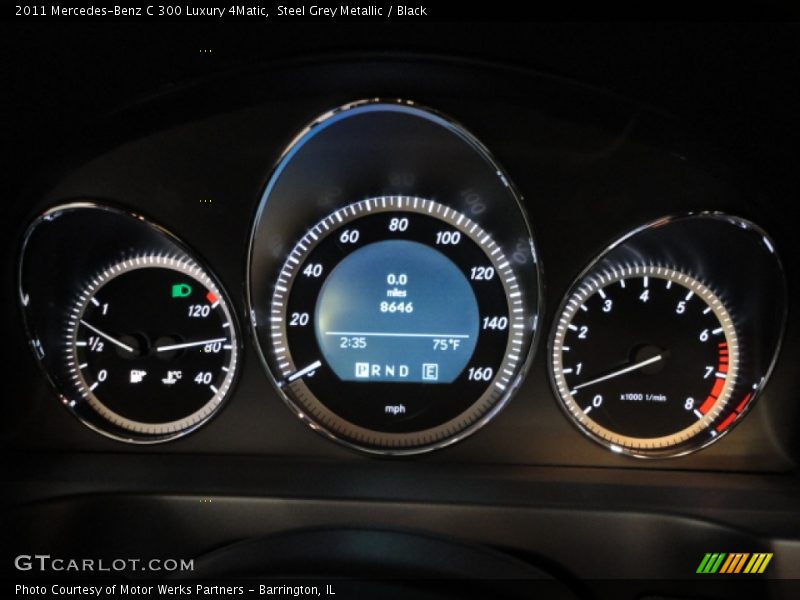 Steel Grey Metallic / Black 2011 Mercedes-Benz C 300 Luxury 4Matic
