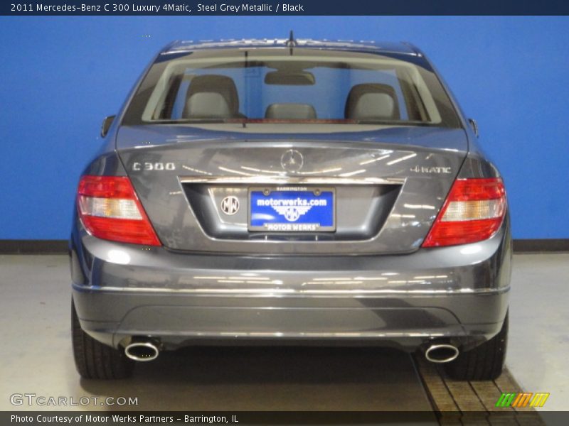 Steel Grey Metallic / Black 2011 Mercedes-Benz C 300 Luxury 4Matic