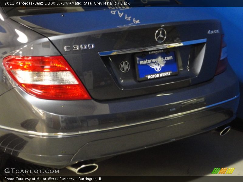 Steel Grey Metallic / Black 2011 Mercedes-Benz C 300 Luxury 4Matic