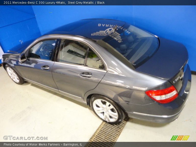 Steel Grey Metallic / Black 2011 Mercedes-Benz C 300 Luxury 4Matic