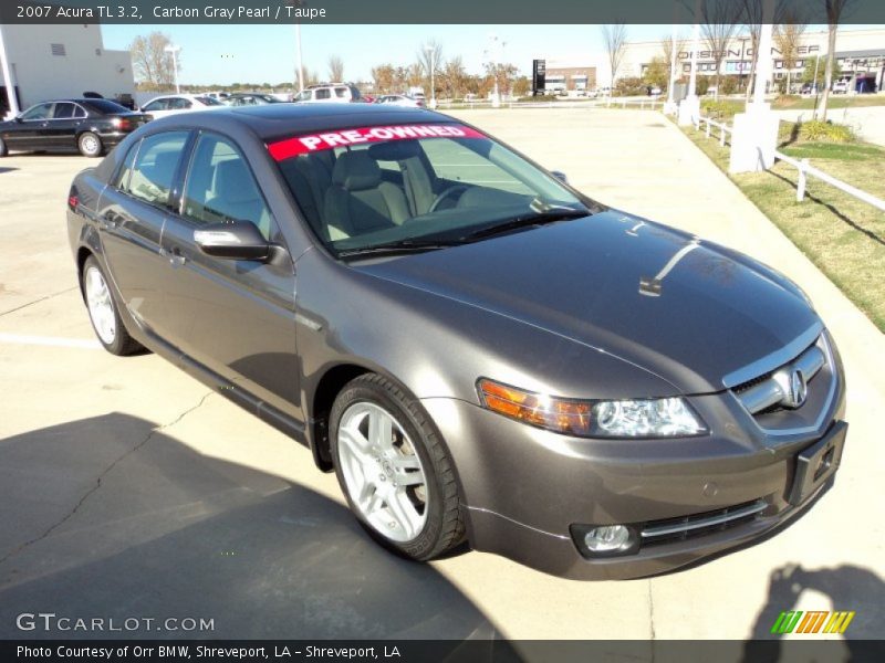 Carbon Gray Pearl / Taupe 2007 Acura TL 3.2