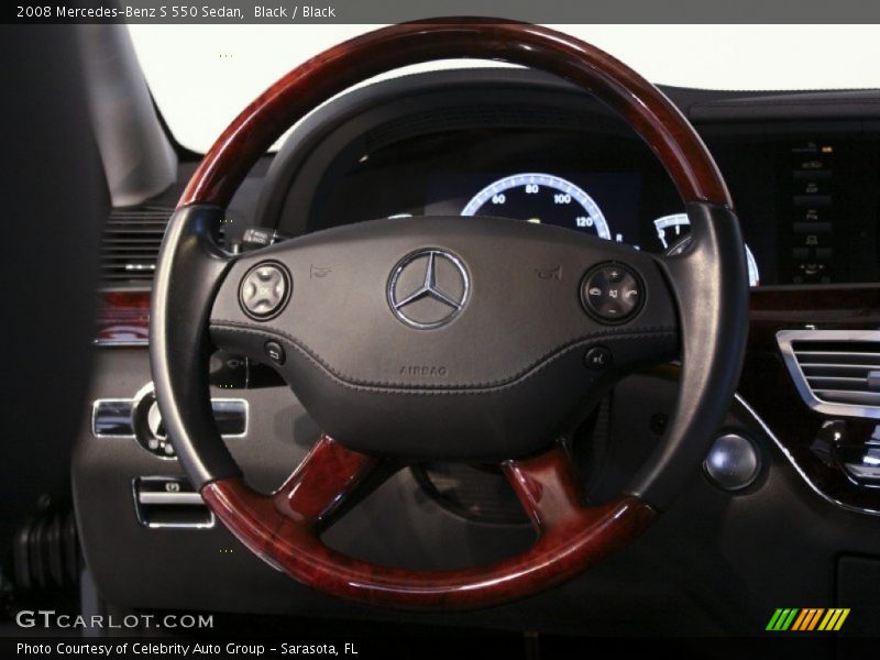 Black / Black 2008 Mercedes-Benz S 550 Sedan