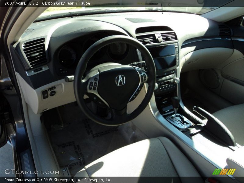 Carbon Gray Pearl / Taupe 2007 Acura TL 3.2