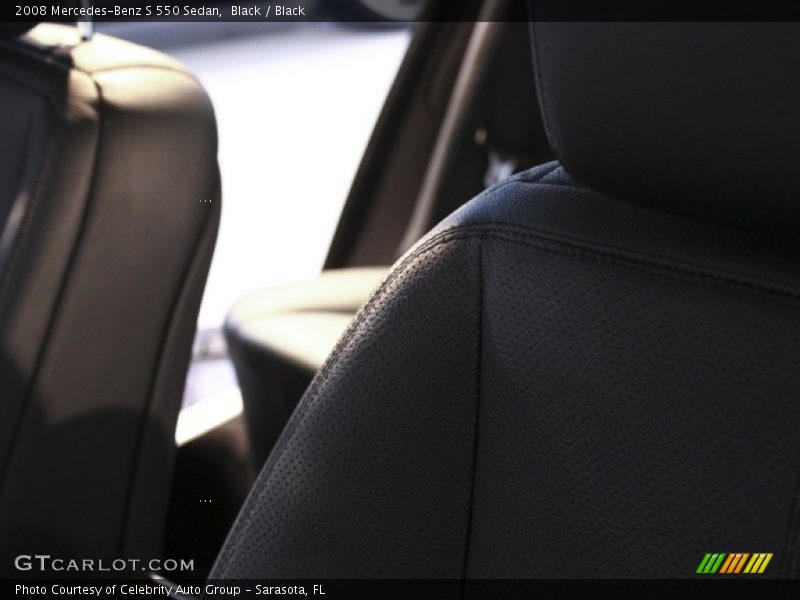 Black / Black 2008 Mercedes-Benz S 550 Sedan