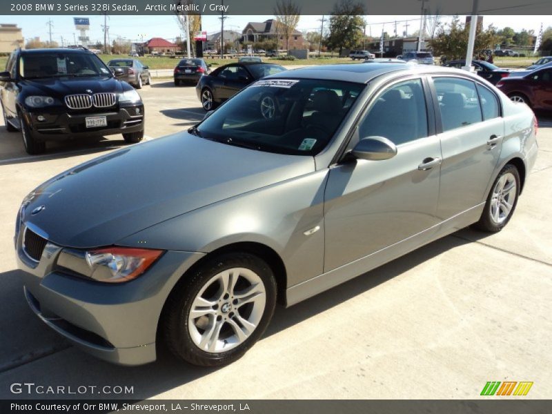 Arctic Metallic / Gray 2008 BMW 3 Series 328i Sedan