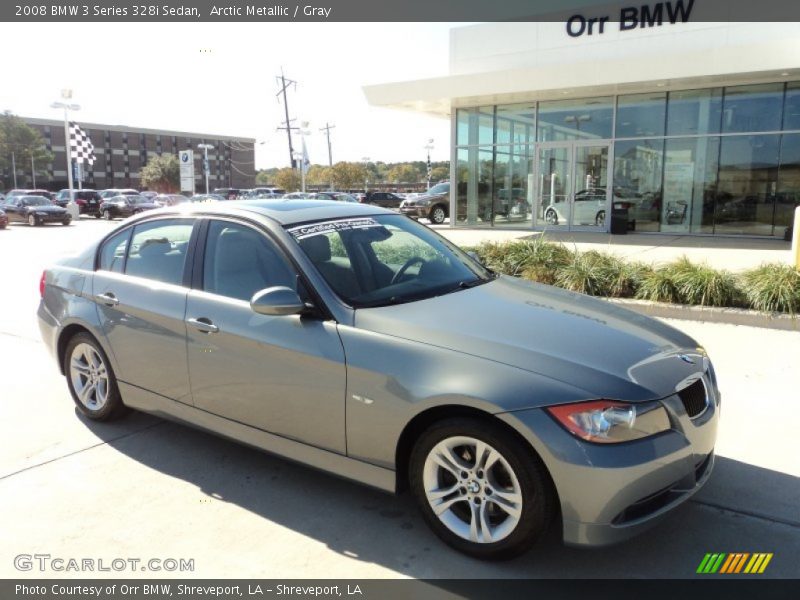 Arctic Metallic / Gray 2008 BMW 3 Series 328i Sedan