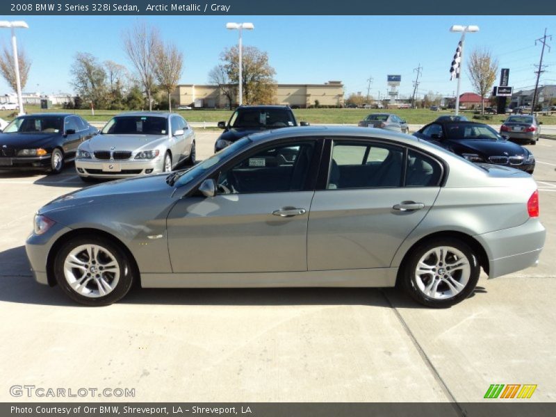 Arctic Metallic / Gray 2008 BMW 3 Series 328i Sedan